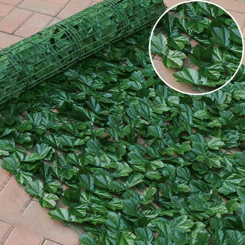 

Hedge Fake Vertical Garden Green Wall Ivy Mat Fence Artificial Plant Grass Fence Mesh Plant Rattan Fence Guardrail Decoration
