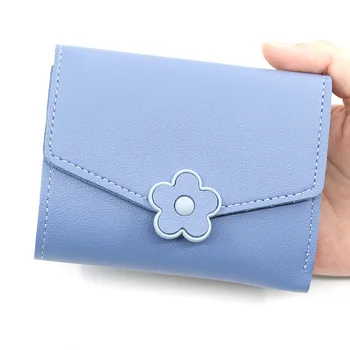 

New Style Fashion Women'S Short Zipper Handbag Solid Color Zero Wallet Purse Simple Card Holder