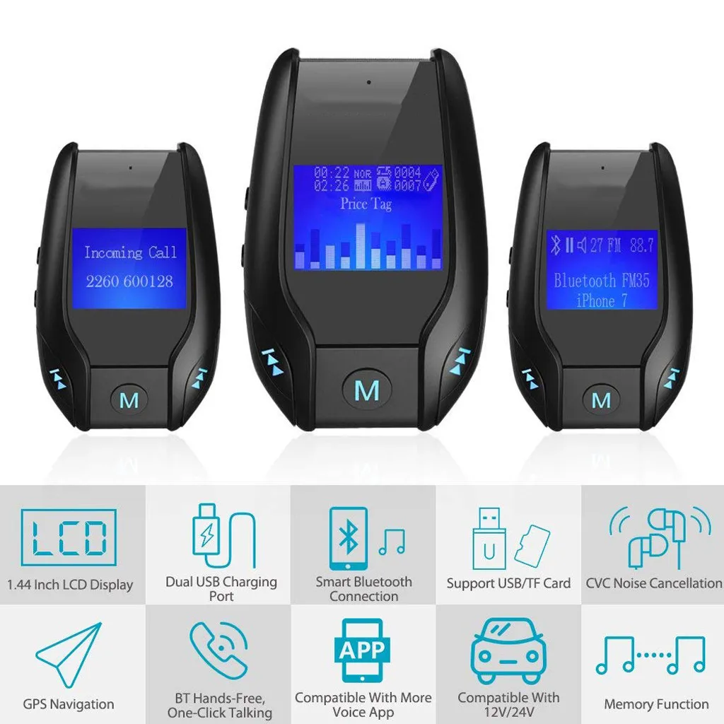 Автомобильный V4.2+ EDR Bluetooth MP3 FM передатчик MP3-плеер Handsfree радио адаптер Комплект USB зарядное устройство Автомобильный Bluetooth MP3