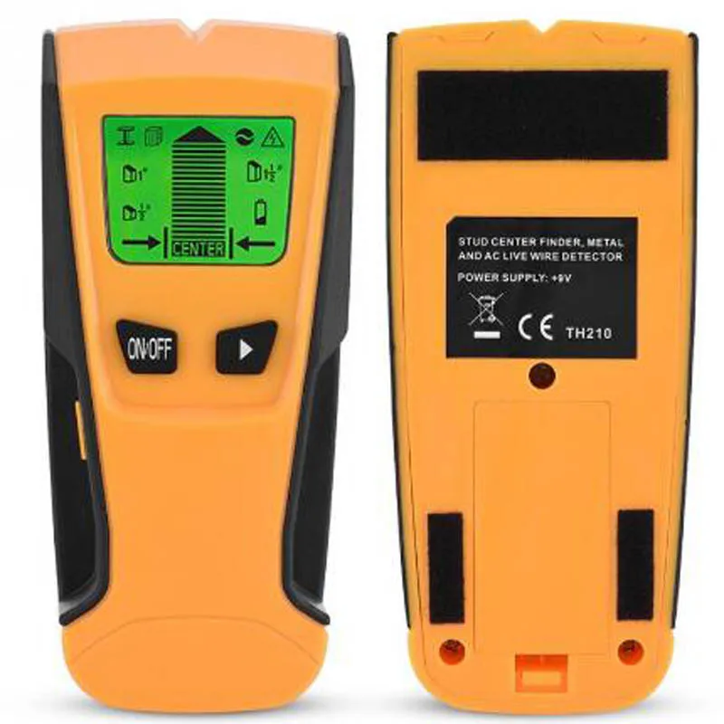 Цифровой настенный детектор 3 в 1 Pinpointer металлодетекторы деревянные шпильки Finder кабель переменного тока живой провод сканер lcd Золотой искатель