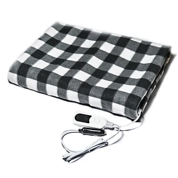

Lightweight and Warm Car Heating Blanket 12V Electric Outdoor Travelling Blanket Plush Easy to Fold (Can Be Timed)