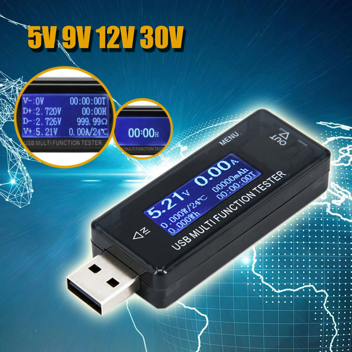 USB безопасное зарядное устройство детектор напряжения измеритель тока вольт ампер тестер детектор