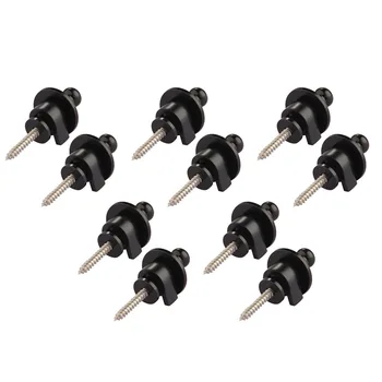 

10pcs Guitar Bass Strap Locks Black Schaller-style Straplocks Replacement Round Head