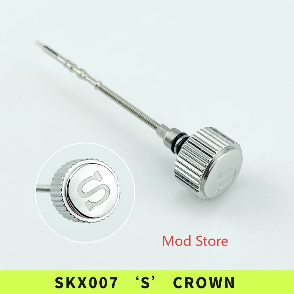 

High Quality SKX007 Crown Engraved Signed 'S' Mod Parts 2 Gaskets Fit For NH35/36 NE15 7S26 4R36 6R15 Movement