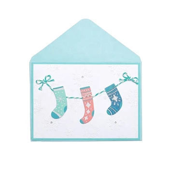 

New Designed Stock Christmas Cards, Customized Printed Handmade Greeting Cards