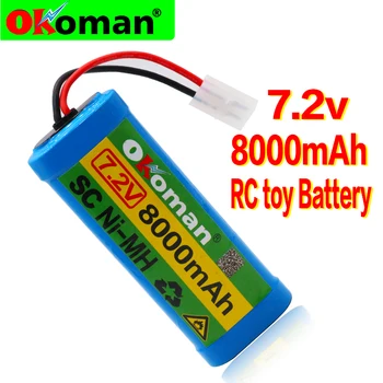 

7.2V 8000mAh NiMH Rechargeable RC toy Battery with Tamiya Discharge Connector for RC Racing Cars Boat Aircraf