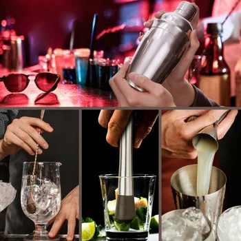 

22pcs Cocktails Mixer Stainless Steel Whiskey Rum Shaker Making Tool Kit Gifts