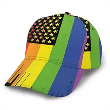 Огорченный Гей Радуга гордости флаг бейсбольная Кепка 3D пользовательский принт Snapback регулируемая хип хоп папа шляпа Повседневная команда