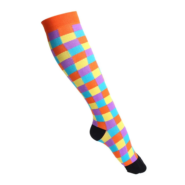38 стилей, носки для бега для мужчин и женщин, Спортивные Компрессионные носки Happy tube, поддерживающие нейлоновые носки унисекс, уличные гоночные чулки под давлением - Цвет: 20 cengsefangkuaige