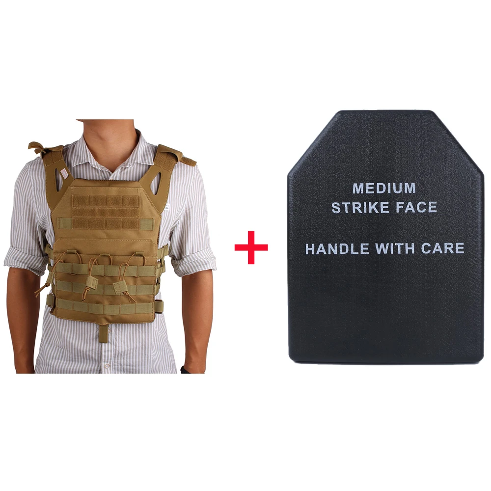 Vest and Carrier Страйкбол Тактический Жилет Защитный EVA Pad SAPI Ударная пластина Перевозчик жилет манекен пена Охота перегородка 3 см доспехи пластины аксессуары - Цвет: Vest and Carrier