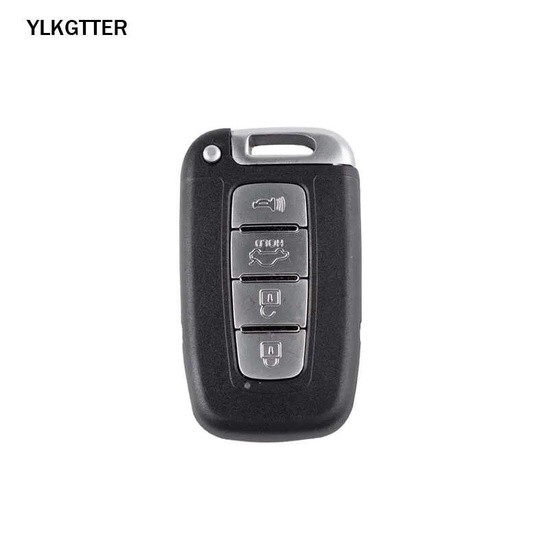 YLKGTTER 4 buttons Car Remote Smart Key Suit for KIA K2 K5 Rio Optima Sorento Mohave/ HYUNDAI I30 I45 Ix35 Genesis Equus 433MHz - Цвет: Черный
