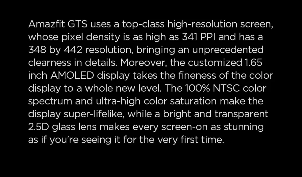 11.11 Global Version NEW Amazfit GTS Smart Watch 5ATM Waterproof Swimming sports Smartwatch Global Shopping Festival FASHION FIT4