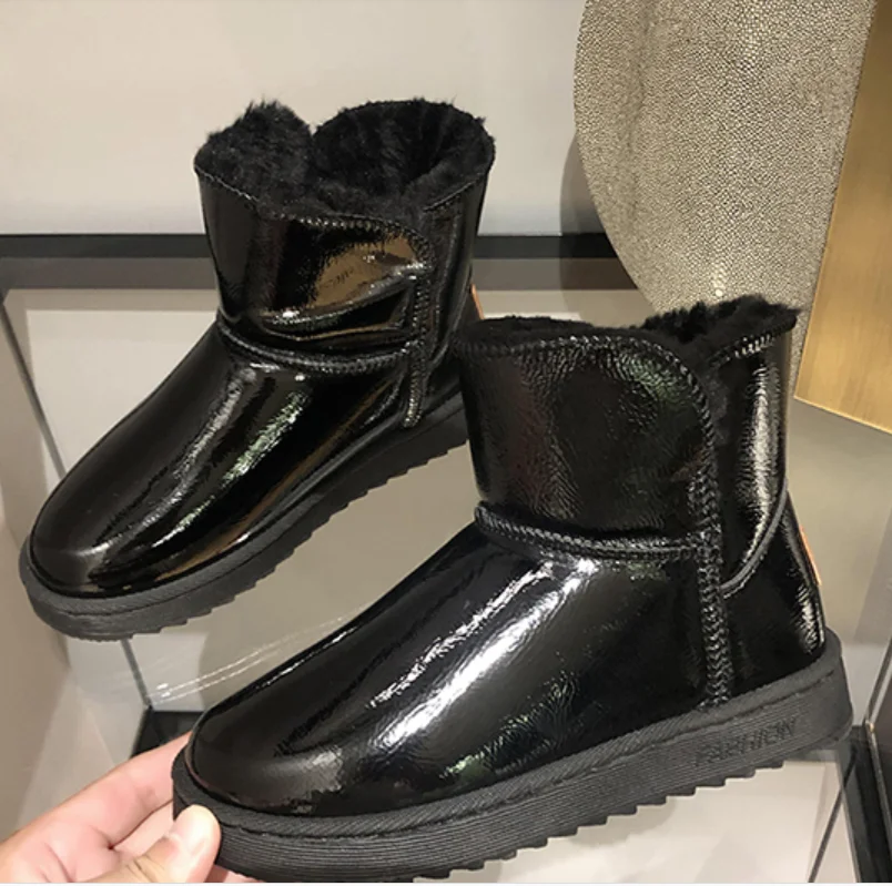 

True hair Superior quality Women Boots Lace Up Martin Boots Women Ankle Fur Boots Winter warm Women Shoes European size