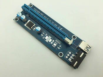 

Riser PCI-E Extender PCI Express Riser Card 1x to 16x USB3.0 SATA to 4Pin IDE Molex Power for BTC Miner Machine Antminer Mining