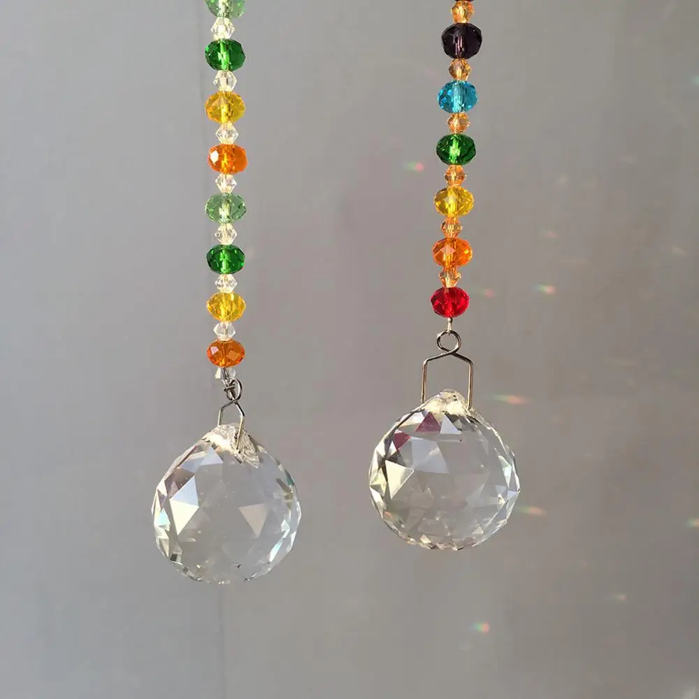 30 мм стеклянный хрустальный шар Призма кулон Suncatcher Радуга производитель для окна, офиса, украшения сада 2 Упаковка/комплект