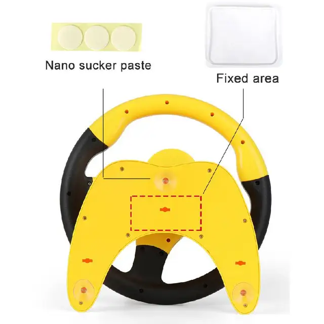 New Co-pilot Steering Wheel Simulation Driving Simulation Steering Wheel Children's Educational Toy With Base 5