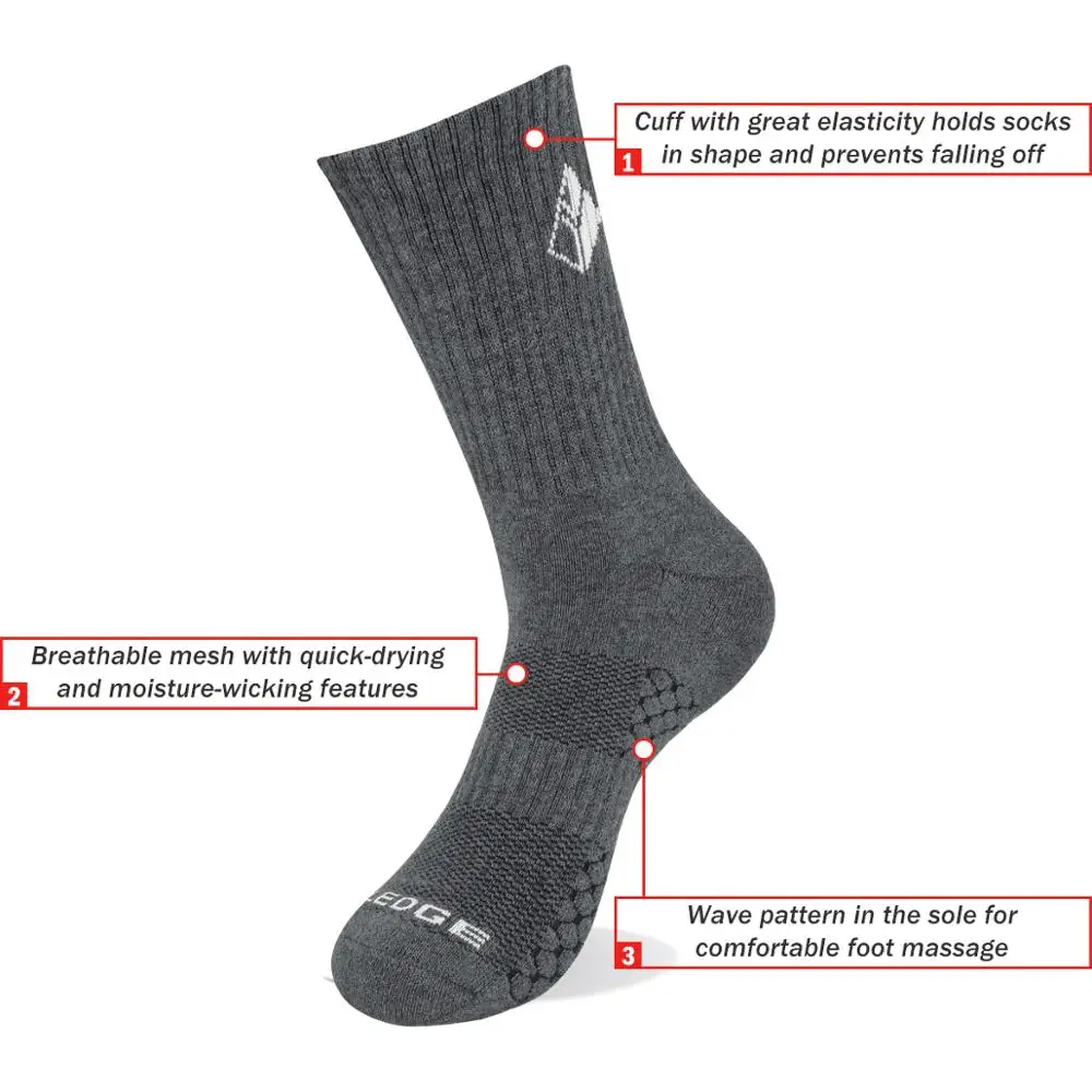 Бренд YUEGDE, мужские впитывающие Csuhion хлопковые носки, удобные дышащие однотонные Спортивные Повседневные носки(5 пар/упак