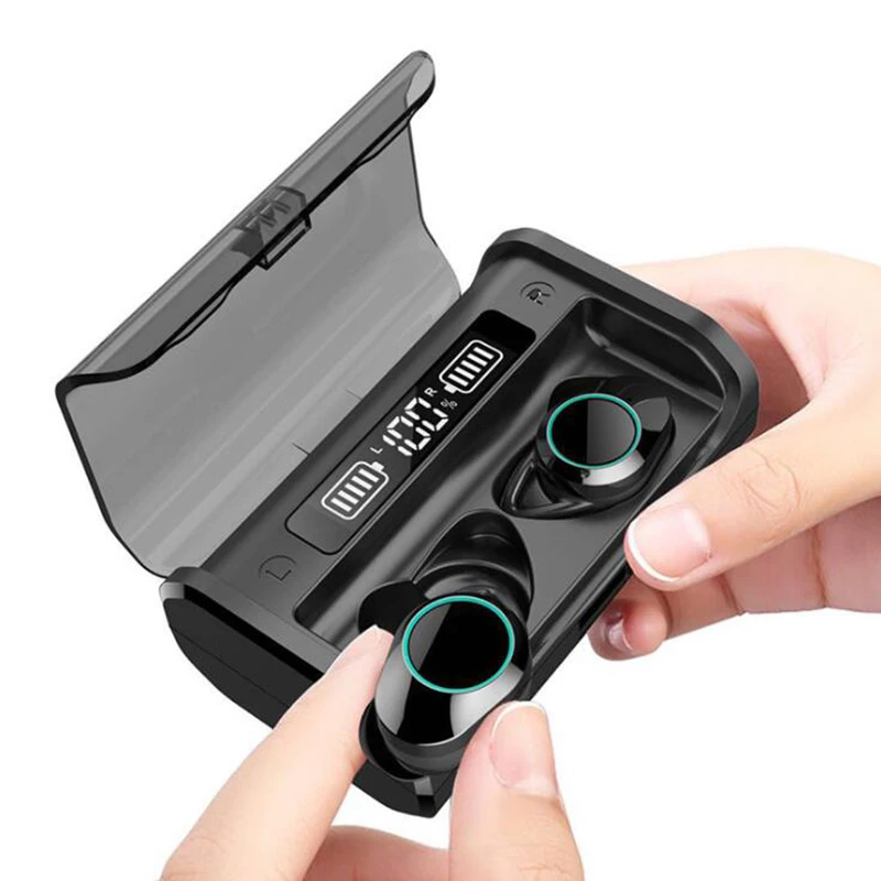 

TWS Wireless Bluetooth Earphone 9D Stereo Sound Wireless Bluetooth Headset Auto Pairing Bluetooth Earbuds 4000mAh Power Bank