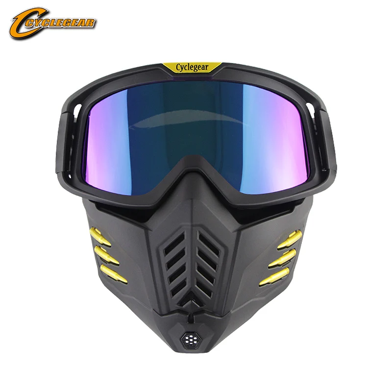 Cyclegear крутая Маска Goggle очки для мотокросса мотоцикл Oculos установка для ретро-шлем двойного назначения маска очки HD Gafas Moto CG18