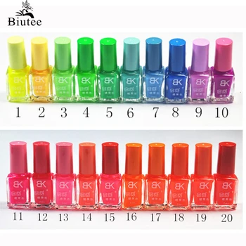 

2020 8ML Luminous UV Nail Gel Polish Lucky Varnish Night Glow In Dark Fluorescent Hybrid Base Top Lacquer Colorful Nail Polish