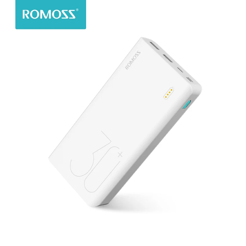 ROMOSS Sense 8+ 30000mAh Power Bank Portable External Battery With QC3.0 Fast Charging Portable Cha