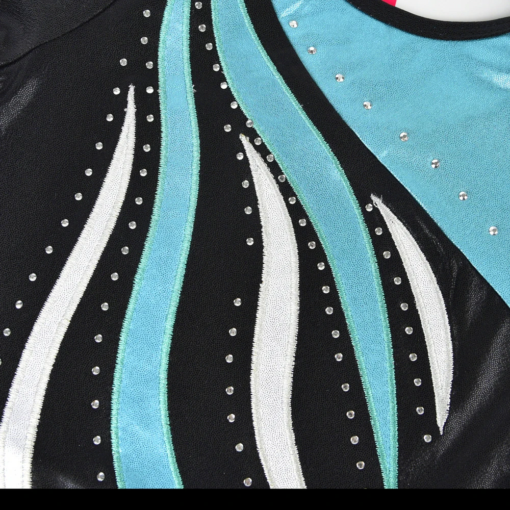 gymnastics leotard gymnastics clothes long sleeve rhinestone leotard sportswear dance leotard rythmic gymnastics figure skating