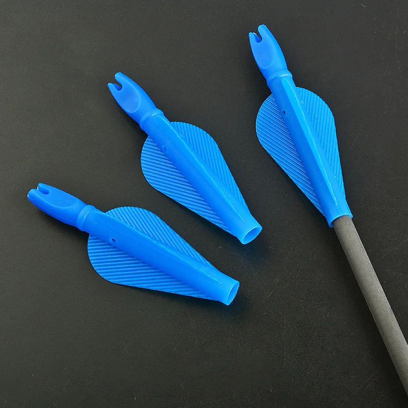 6/12 stücke 8mm Pfeil Nocke Pfeil Federn Kunststoff Pfeil Schwänze für DIY Jagd Schießen Pfeile Compound Recurve bogen – Detail 7