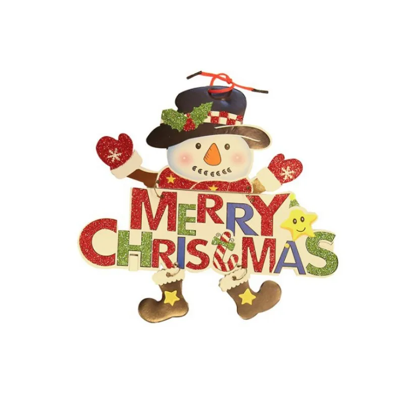 Рождественский венок тарелка подвеска снеговик луна украшение маленькая дверь