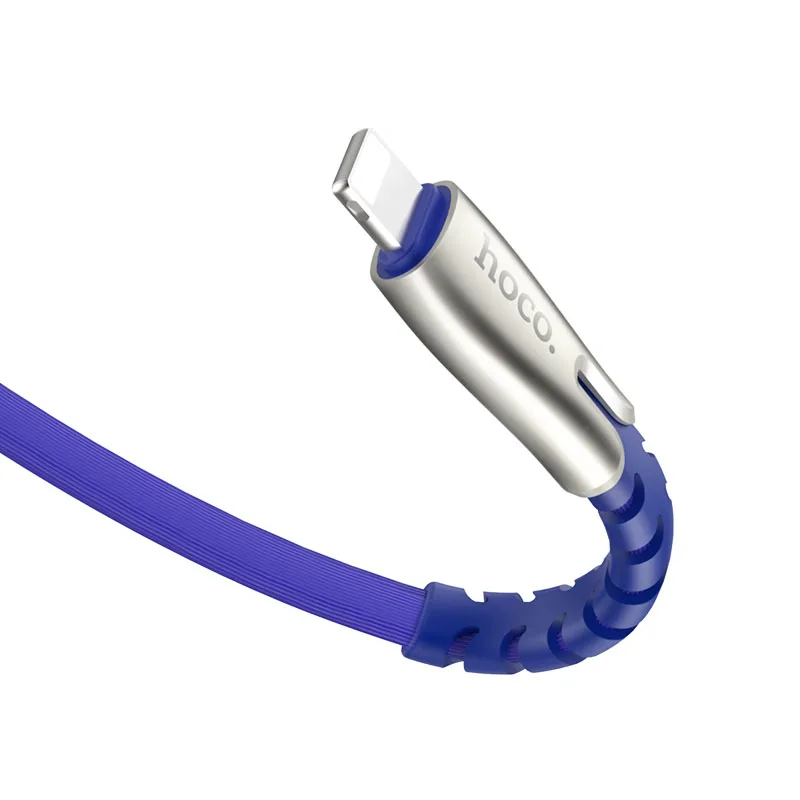 HOCO U58 30 шт./лот 1,2 м Прочный USB кабель для iPhone кабель Micro кабель для samsung USB кабель провод зарядного устройства - Цвет: blue for iPhone