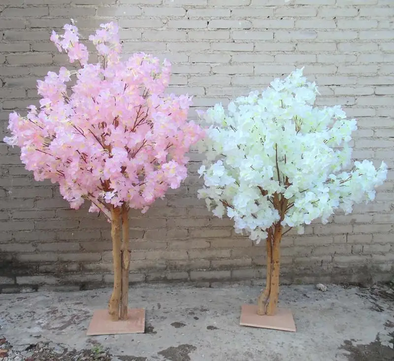 

New white Artificial Cherry Flowers Tree Simulation Fake Peach Wishing Trees for home decor Wedding Centerpieces Decorations