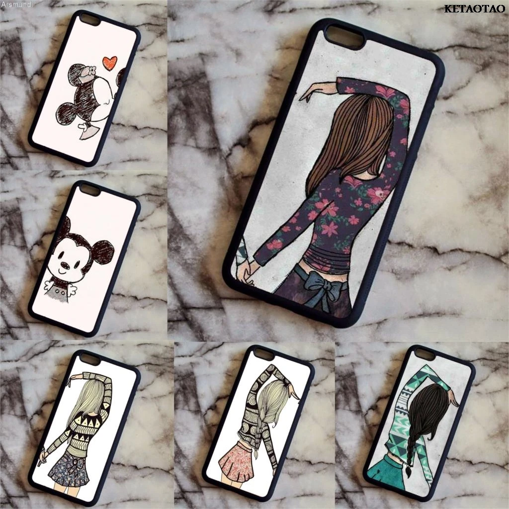 KETAOTAO 2018 New Best friend forever Phone Cases for iPhone 4S 5C 5S 6 6S 7 8 Plus XR XS Max Case Soft TPU Rubber Silicone |