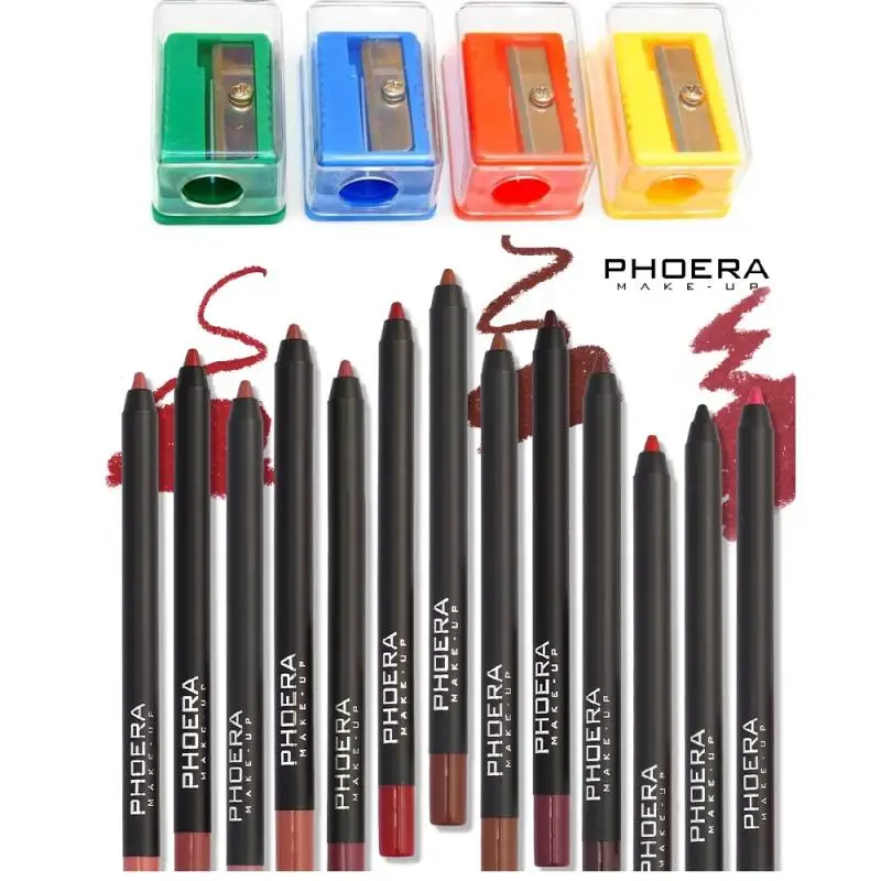 13 Colors Lipstick Pen Protable Lip Liner Pencil Makeup Contour Tint Sexy Red Matte Waterproof Lady Charming Lip Make Up TSLM1