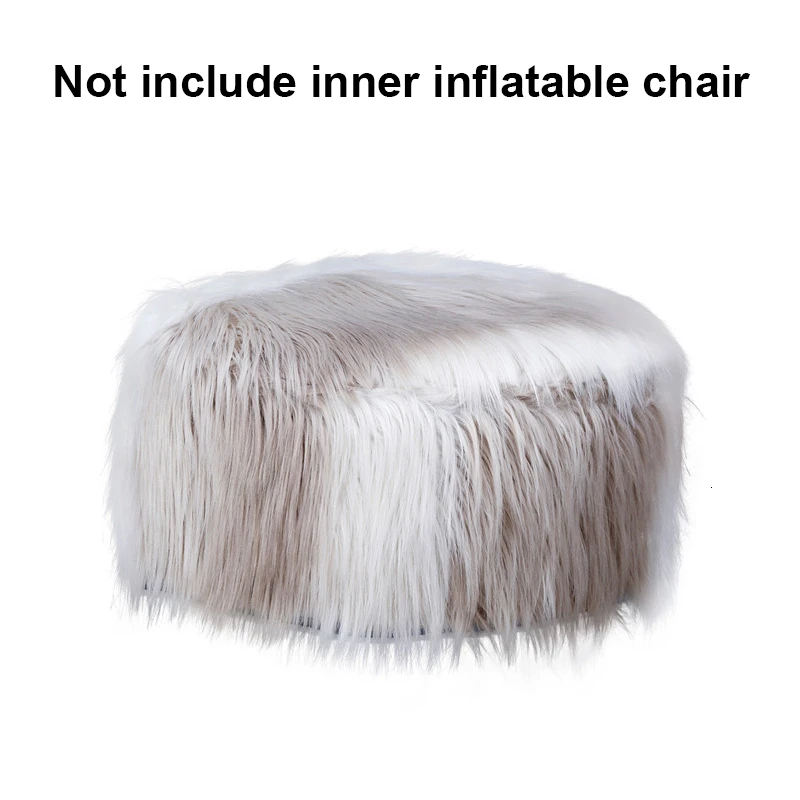 chair cover 6 Чехол для стула, плюшевый круглый чехол для стула, сплошной цвет, милый длинный пушистый меховой чехол, надувной чехол для стула для дома, отеля - Цвет: chair cover 6