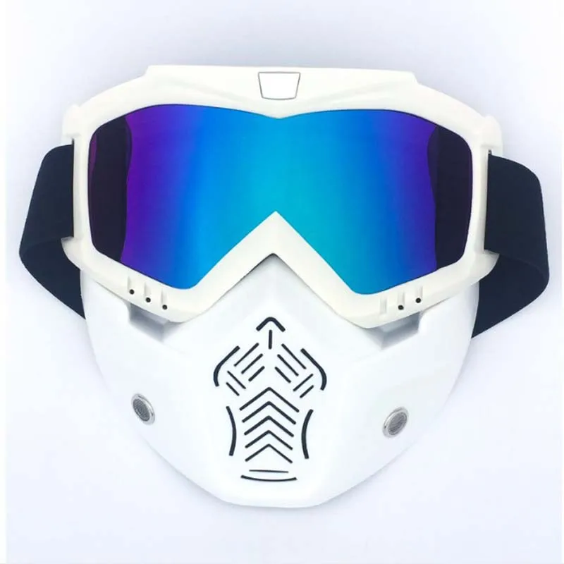 Новинка, модульная маска, съемные очки и фильтр для рта, идеально подходит для мотоциклетных полушлемов с открытым лицом или винтажных шлемов