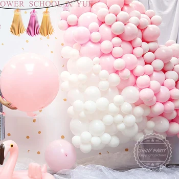 

50pcs 5-18inch pink latex balloons anniversary children's birthday party decoration wedding site layout baby shower kids toys