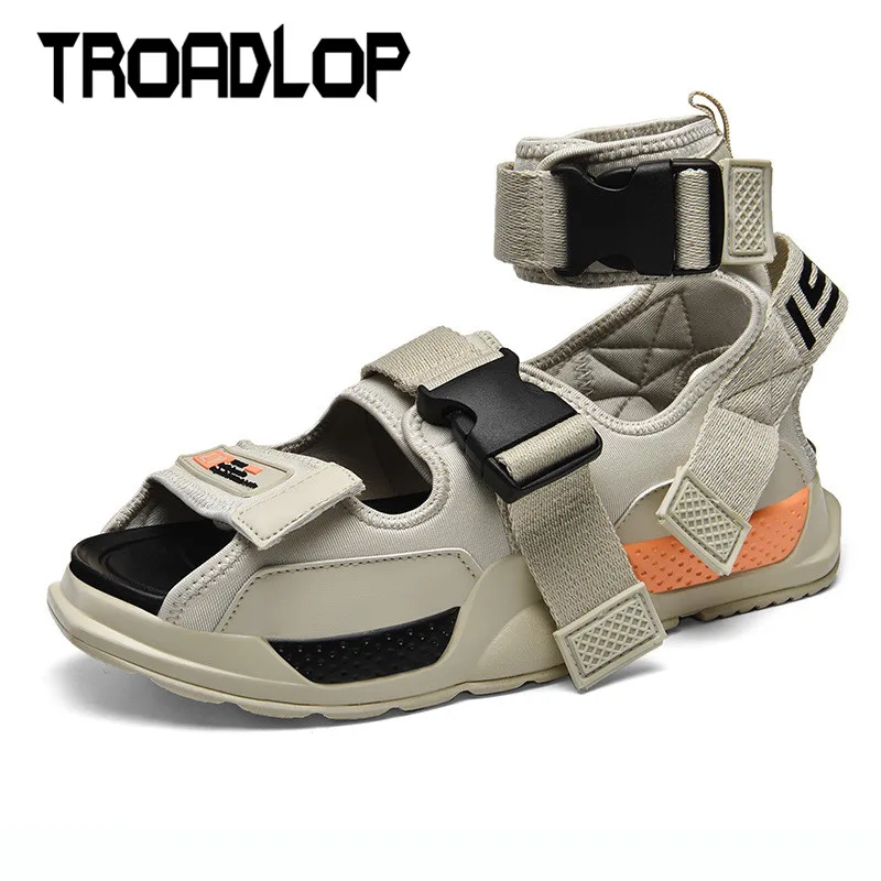 

Troadlop Ankle Buckle Strap Men's Sandals Summer Beach Shoes Gladiator Sandals