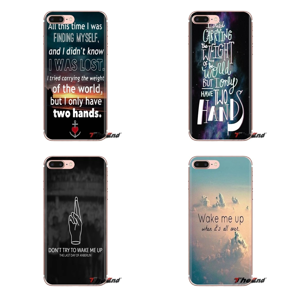 For Xiaomi Redmi 4A S2 Note 3 3S 4 4X 5 Plus 6 7 6A Pro Pocophone F1 Transparent Soft Case Covers Avicii Wake Me Up Lyrics Quote |