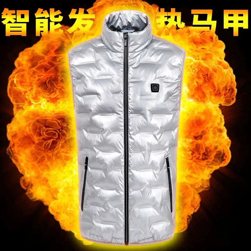 

2019 Heated Jackets Men Outdoor Upgraded USB Infrared Heating Vest Jackets Winter Carbon Fiber Electric Thermal Clothing Waistco