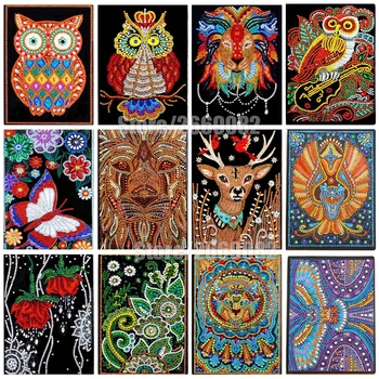 

5D DIY Diamond Painting 50 Pages A5 Notebook Diary Sketchbook Shaped Mandala Diamond Painting Rhinestone Book LD537