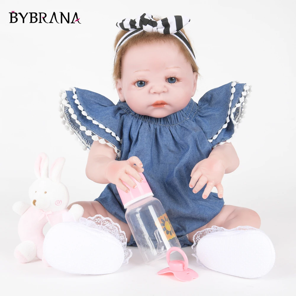 Полностью силиконовая виниловая Реалистичная кукла Reborn Девочка Младенцы Куклы 23 дюймов 58 см реалистичные принцесса детские игрушки подарок на день рождения