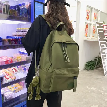 

school bag female backpack Korean version of high school student backpack campus laptop backpack large-capacity fashion backpack