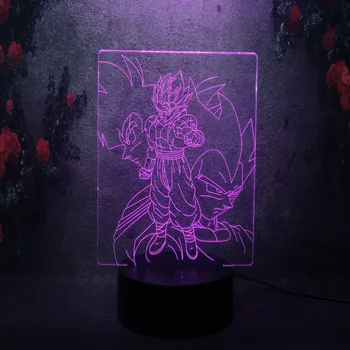 

Cartoon Art Decor Lamp Seven Dragon Ball God Son Saiyan Goku Kakarotto Vegeta LED 3D Bulb Lava 7 Color Home Night Light Toy Gift