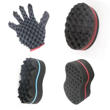 1Pcs Oval Double Sides Magic Twist Hair Brush Sponge Wave Hair Twist Braiders Dreads Twisting Locks Dreadlocks Curl Brush Tool