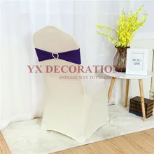 Красивый вид лайкра повязка на стул спандекс лента с завязкой с пряжкой в форме сердца для украшения свадебного стула