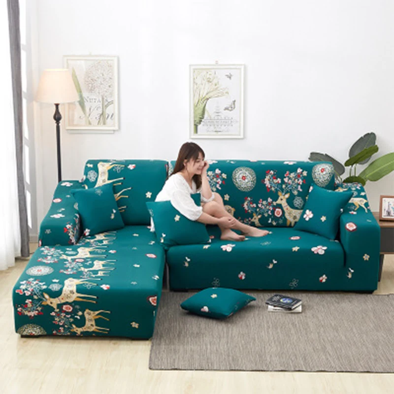 

Stretch Sofa Slipcover Furniture Protector Couch Soft with Elastic Bottom Anti-Slip Foam Kids, Spandex Jacquard Fabric