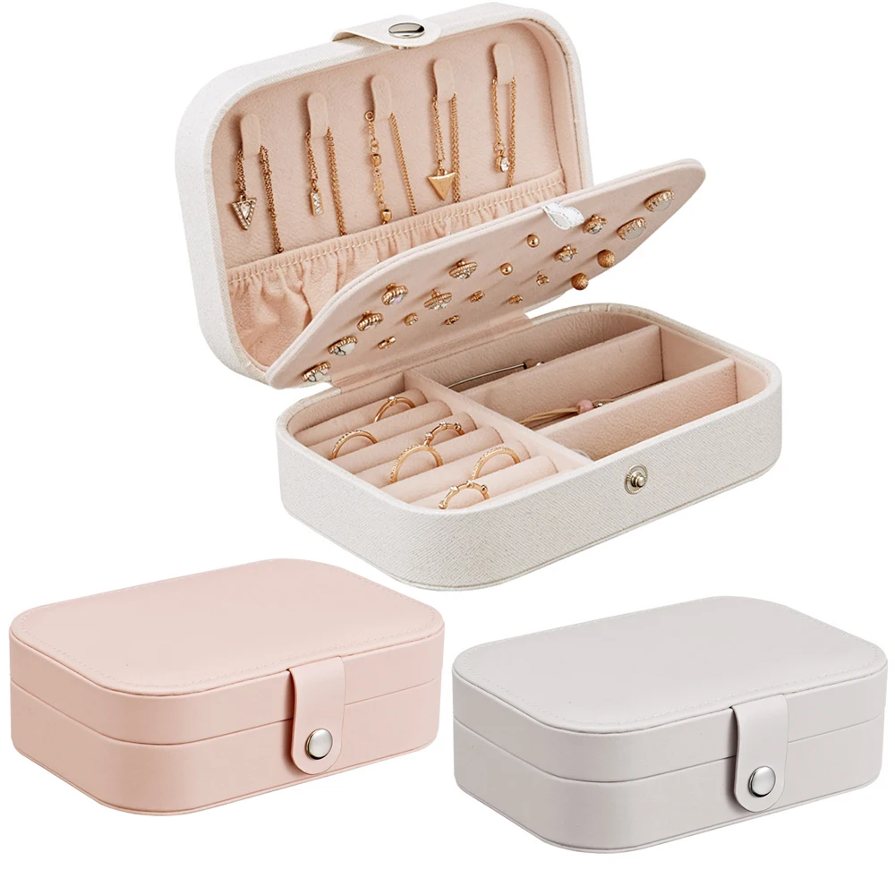 

Simple Jewelry Display Boxes Girl Earrings Plate Jewelry Box Leather Multi-function Jewelry Storage Box Jewelry Organizer