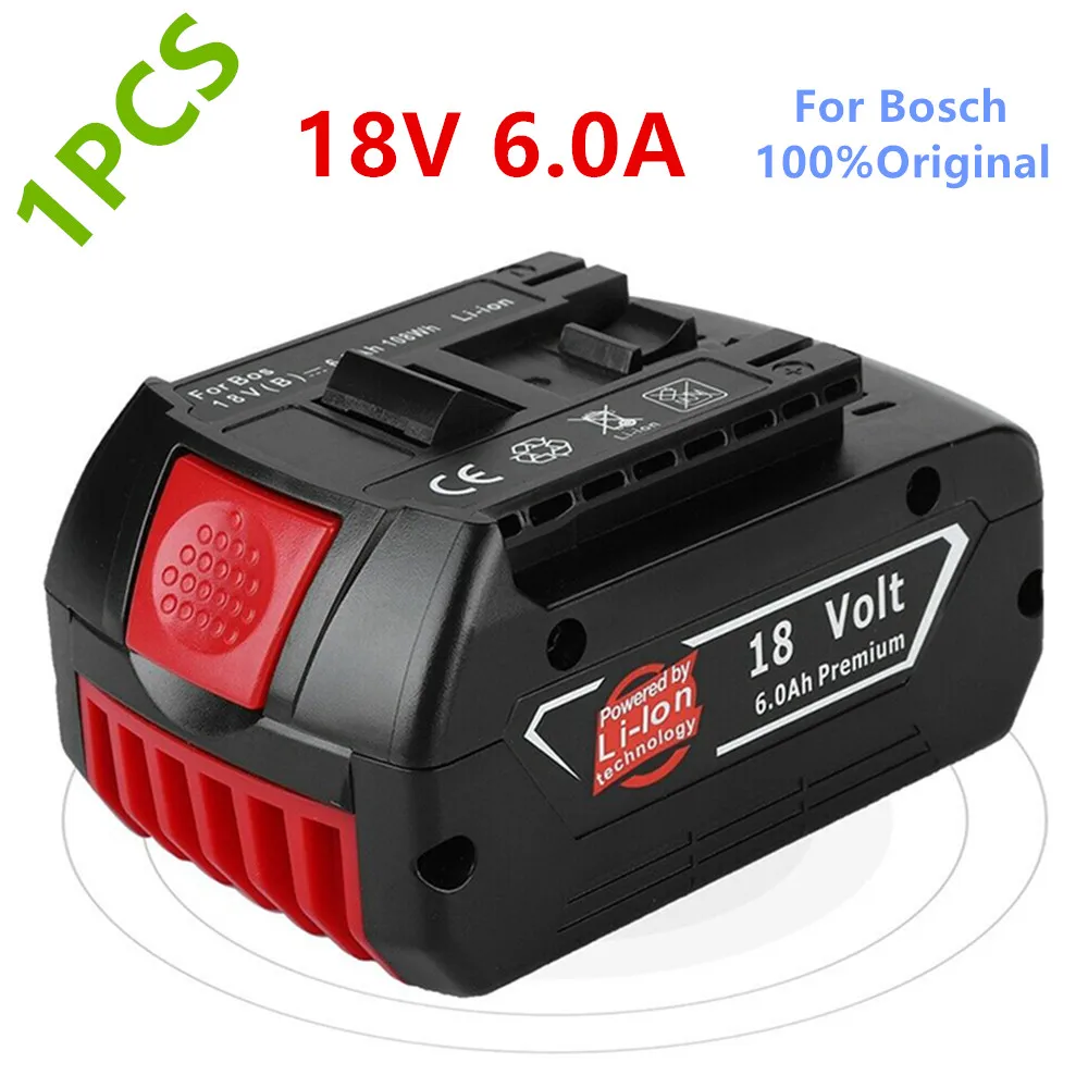 Аккумуляторная литий ионная батарея Original18V 1/2/3 шт. 6000 мА/ч для Bosch 18 в 6 0а резервная портативная замена