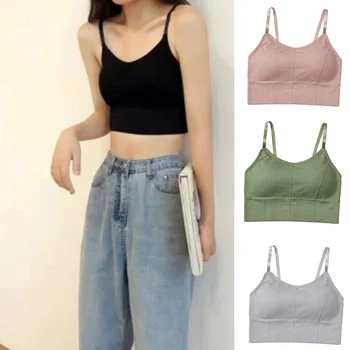 

Women Seamless Gym Sports Bra Crop Top Vest Comfort Stretch Bralette Underwear A66