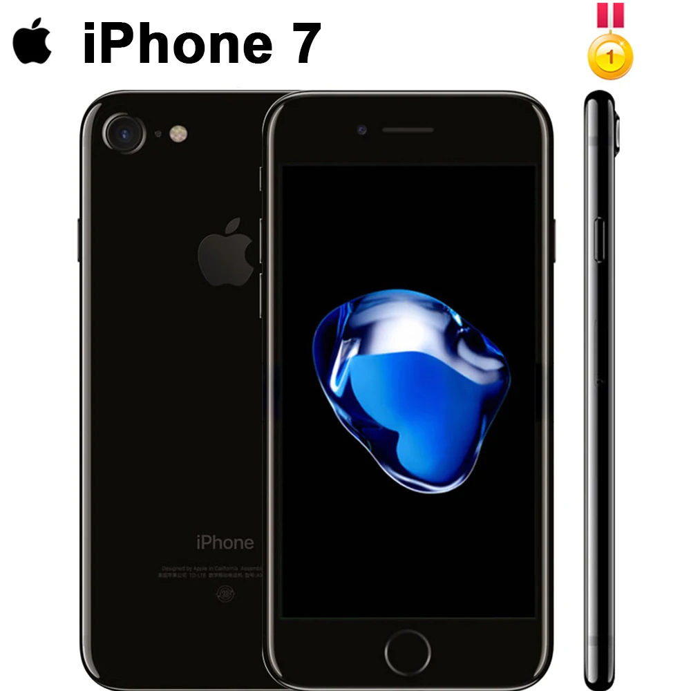 Разблокированный Apple iPhone 7, сеть 4G LTE, мобильный телефон на 32/128 ГБ 1960mA 12.0MP Камера Quad-Core отпечатков пальцев 12MP оригинальные, фабричные, по цене производителя, 99