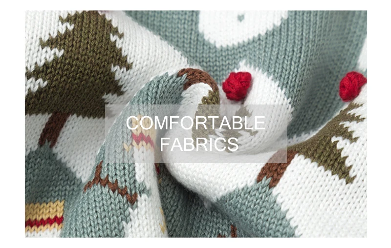 Family Matching Sweater Knitting Snowman Sweaters Christmas Tree Pullover Mom Daughter Son Warm Clothes Two Colors Outwear 2019_03.jpg_.webp